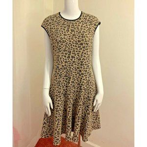 Gabby Skye Leopard Print Fit & Flare Sleeveless Dress 14